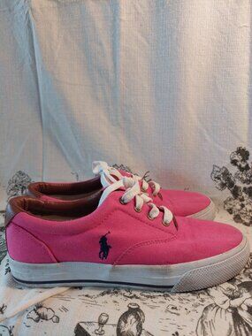 Polo Ralph Lauren Women 7.5 Pink canvas sneaker